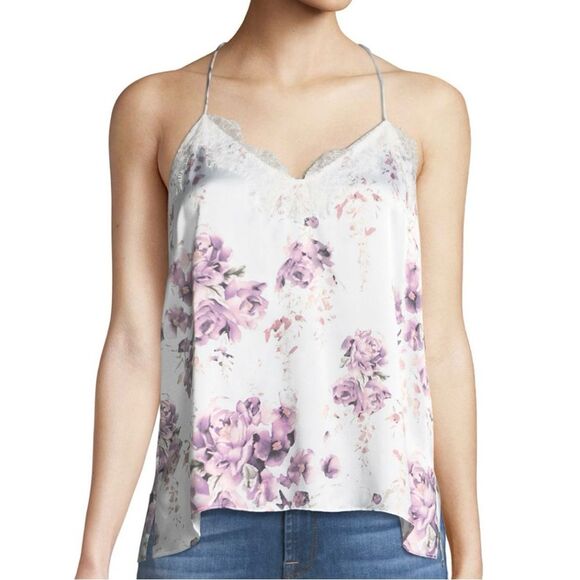 Cami NYC Tops - NWT Cami NYC Silk Floral Print Camisole Tank Top in Garden Floral Pink Size L